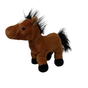 Arabian Horse Beanbag‎ Plush Webkinz Ganz Stuffed Animal Toy Soft Brown 11" Long
